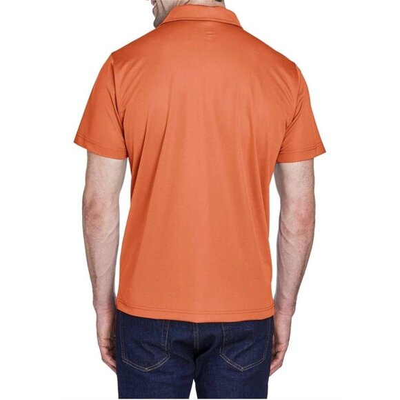 Mens 2XL Orange Golf Polo Shirt Team 365 Sport Short Sleeve Polyester Spandex - Picture 5 of 10
